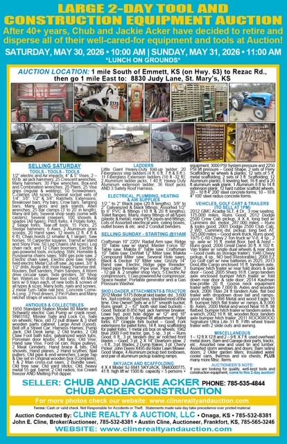 Chubb Acker Auction