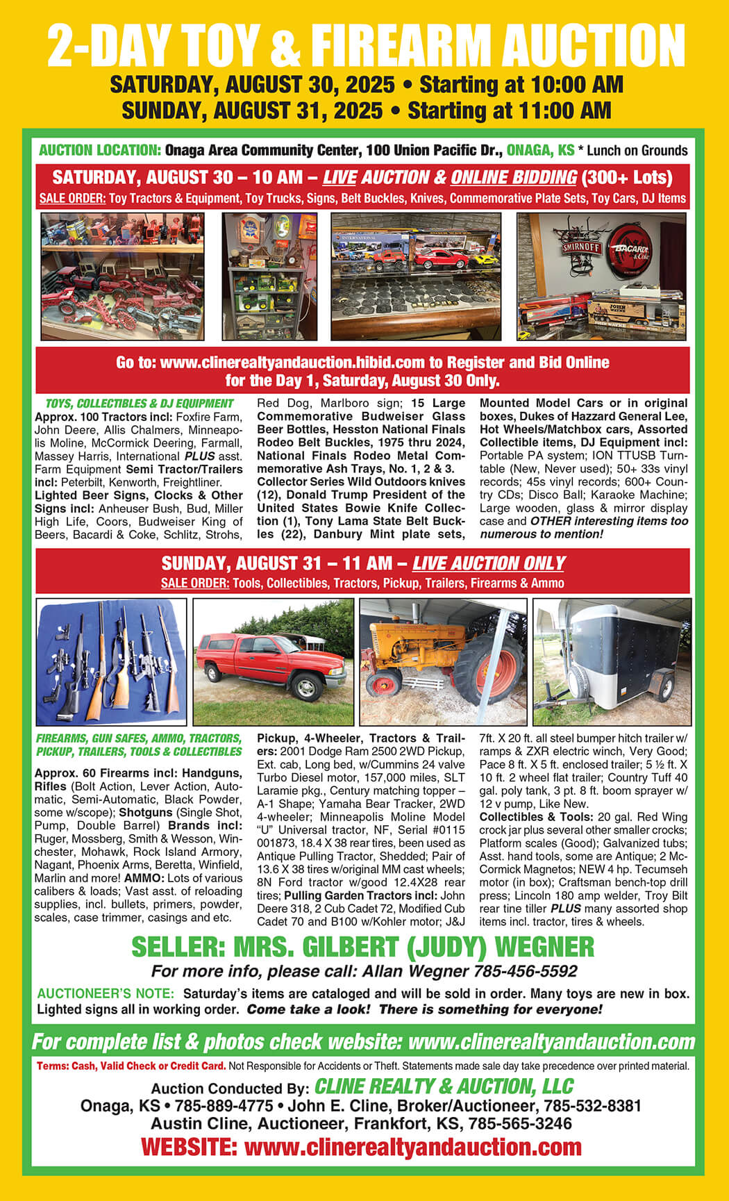 Wegner Auction Sale Bill 