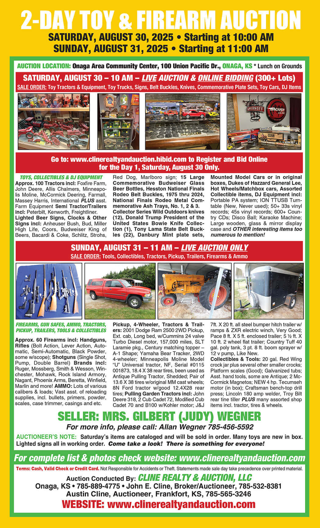 Wegner Auction Sale Bill 